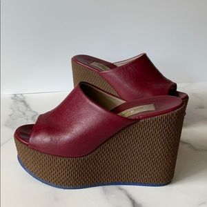 Platform Peep-toe Wedge